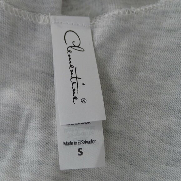 Clementine Racerback Tank Top T-shirt Women Size S Heather Gray Sleeveless NEW - Picture 5 of 6